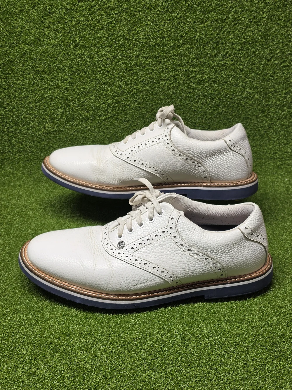 G/Fore Saddle Gallivanter G4MC0EF04 Snow White Leather Men’s Size 10 Spikeless